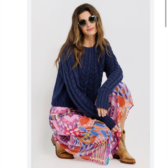 FREE PEOPLE Sandre
Pullover OB1757383 Blue size Medium M NWOT $148 - Picture 5 of 16